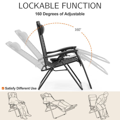 Set of 2 Outdoor Lounge Chair